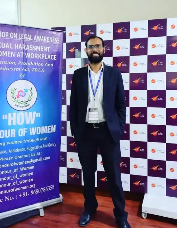 Adv Chaitanya Kamal during the PoSH compliance Workshop at the India Post Payments Bank, corporate office.